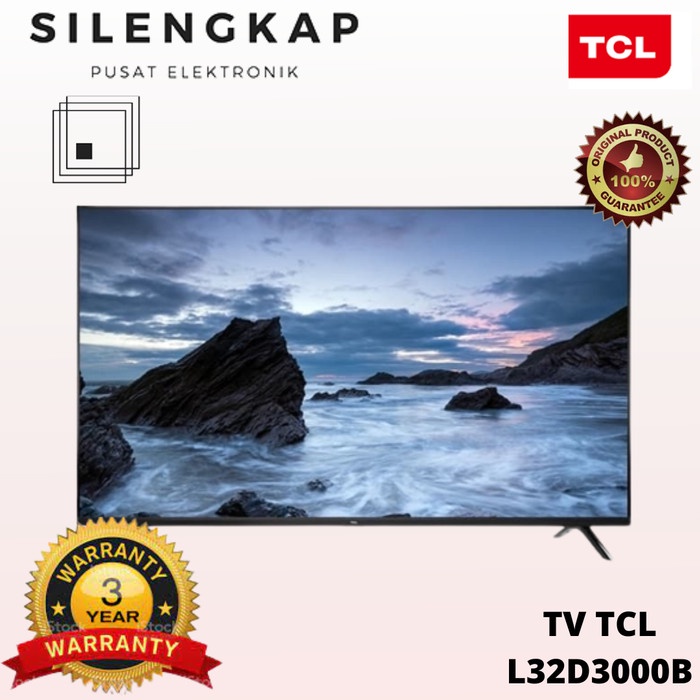 Led Tcl Tv 32D3000B / 32 Inch Monitor Komputer, Usb, Hdmi Terlaris