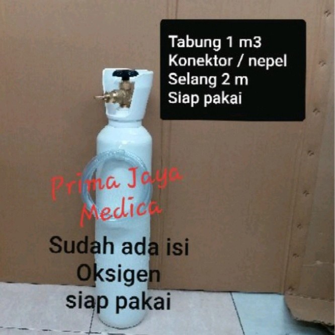 Tabung Oksigen 1M3, Konektor / Nepel, Selang, Packing Ikan Hias Hidup Berkualitas