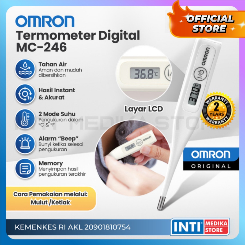 Omron - Termometer Digital Mc 246 Termometer Omron Thermometer