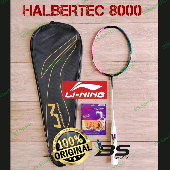 RAKET BADMINTON LINING HALBERTEC 8000 ORIGINAL!!