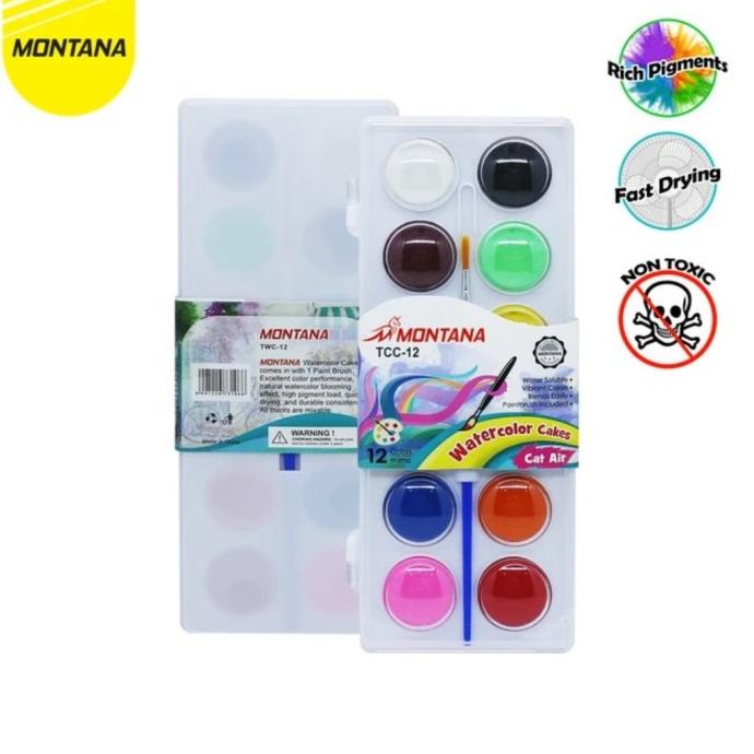 

~^~^~^] MONTANA cake watercolour 12warna