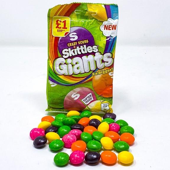 

SKITTLES Giants Crazy Sours Softer Inside 125 Gram Best Seller