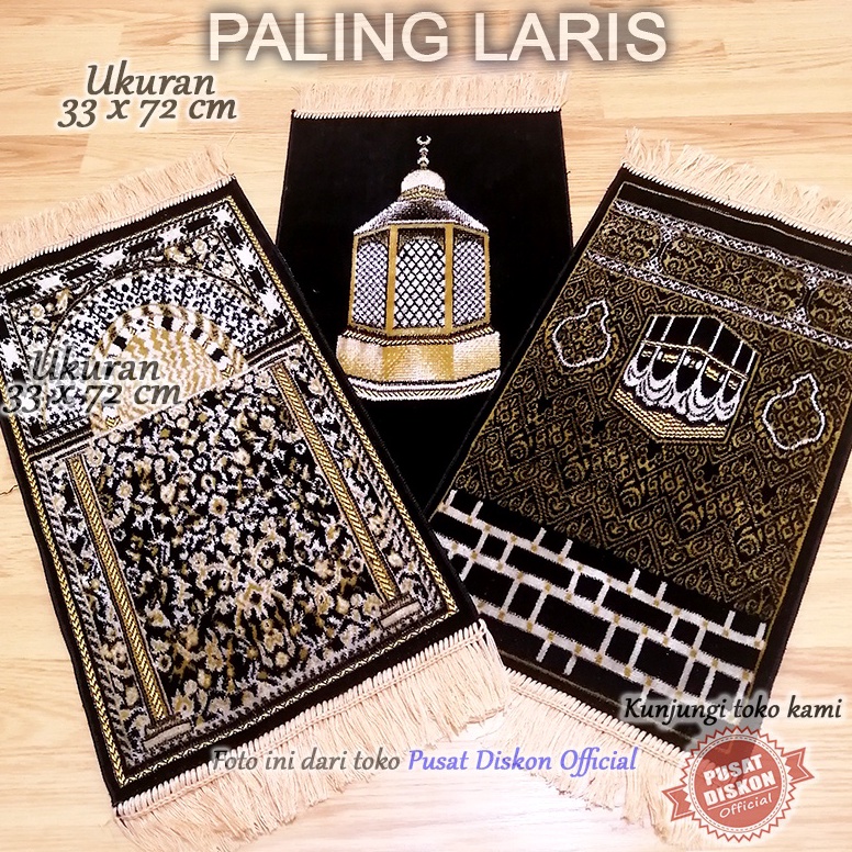 Booming.. Sajadah Anak Laki Laki Sajadah Kecil Muka Turki Hitam Tebal Empuk Premium