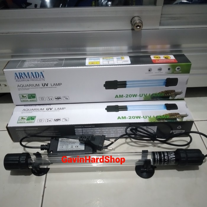 Lampu UV Sterilisasi Algae Celup Kolam aquarium 20 watt