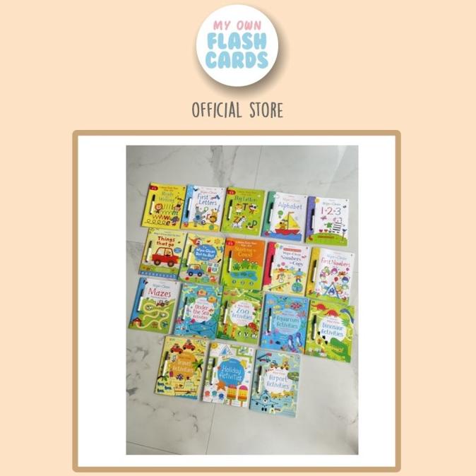 

[Part 2] Usborne Wipe Clean Activity Book Buku Impor Edukasi Tracing