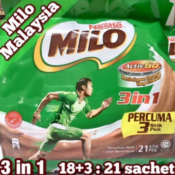 

Terupdate Milo Malaysia Sachet 3in1 Stick 18+3 Activ Go Nestle Seller