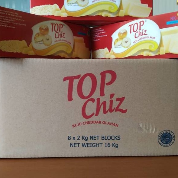 

➧➣✩✸ Keju Topchiz Cheddar 2kg Top Chiz Stock Banyak