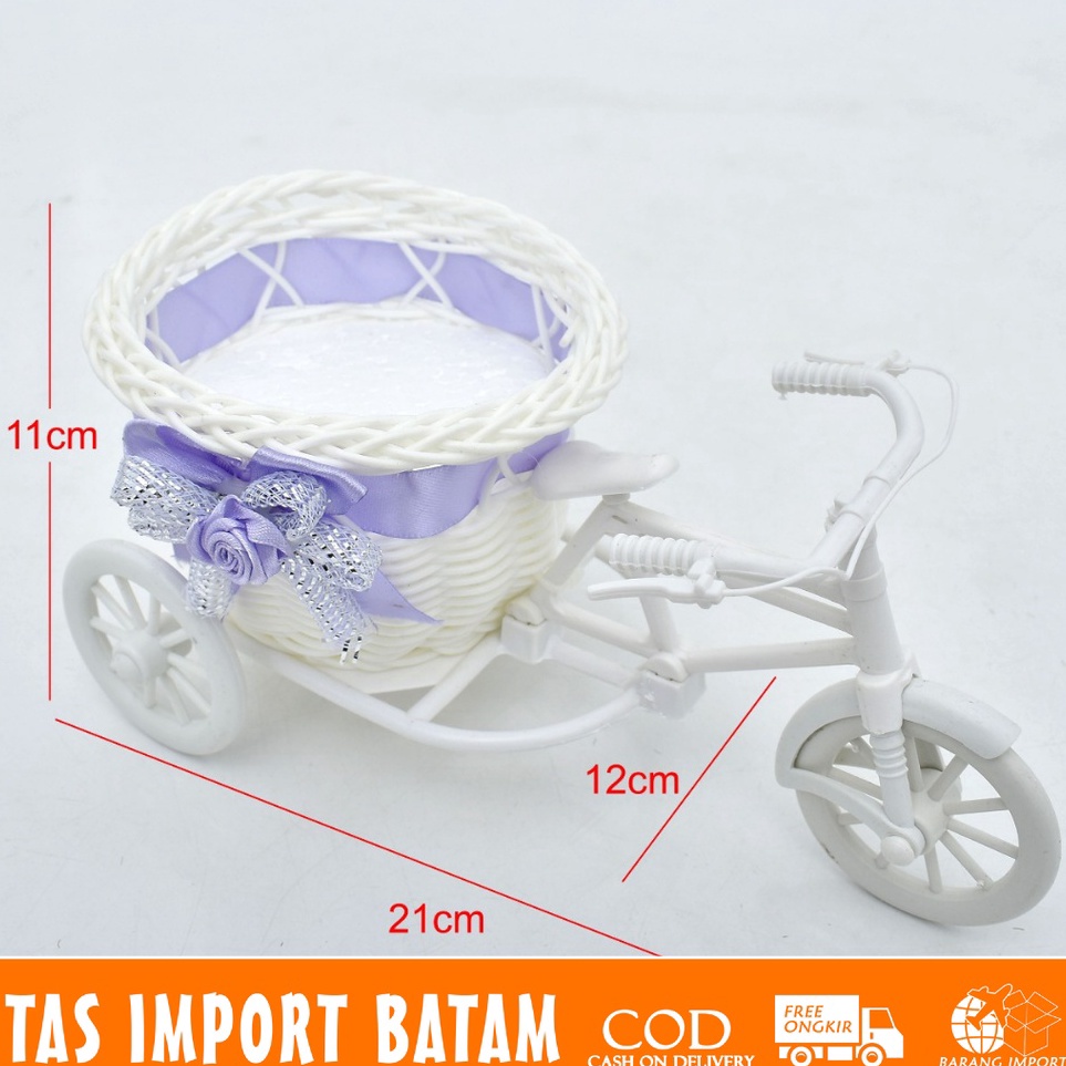 Terlaris TIB/ COD POT BUNGA ROTAN. POT BUNGA SEPEDA P9993