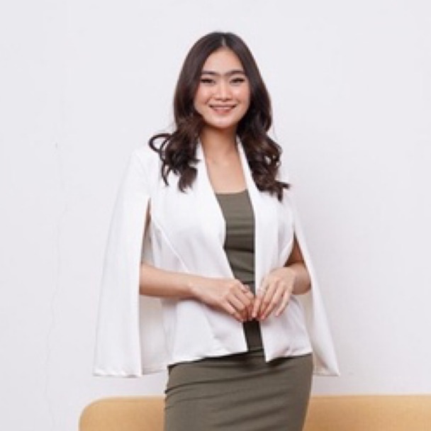 ready.. M-XXL Cape Blazer - outter wanita - blazer wanita