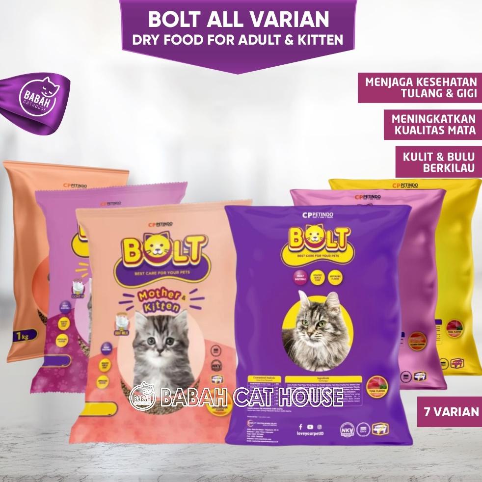 CAT FOOD BOLT 1KG Ikan Tuna Kitten Mother Salmon Donat Makanan Kucing Kering Pakan Anak & Anakan Ind