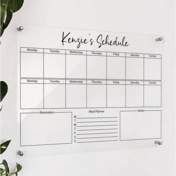 

Daily Planner Akrilik Modern | Wall Planner Acrylic Dinding