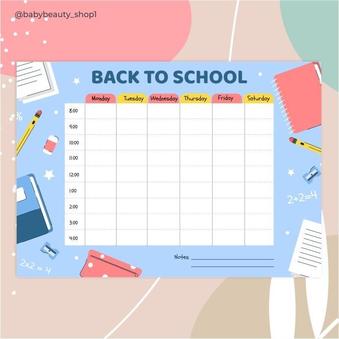 

Monthly Planner Todo Planner Acrylic,Weekly Schedule , Back To School