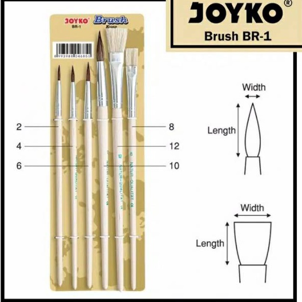 

☇✯✱ Joyko brush 1 set BR-1 Ready Stock
