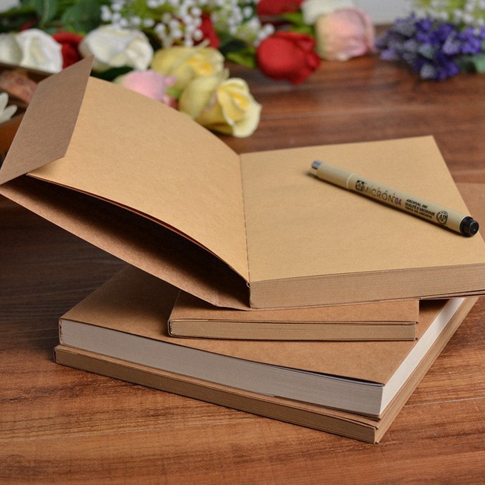 

➬✪✸ CREATIVE RETRO KRAFT COVER SKETCHBOOK - BUKU SKETSA DOODLE CORAT-CORET Harga Termurah