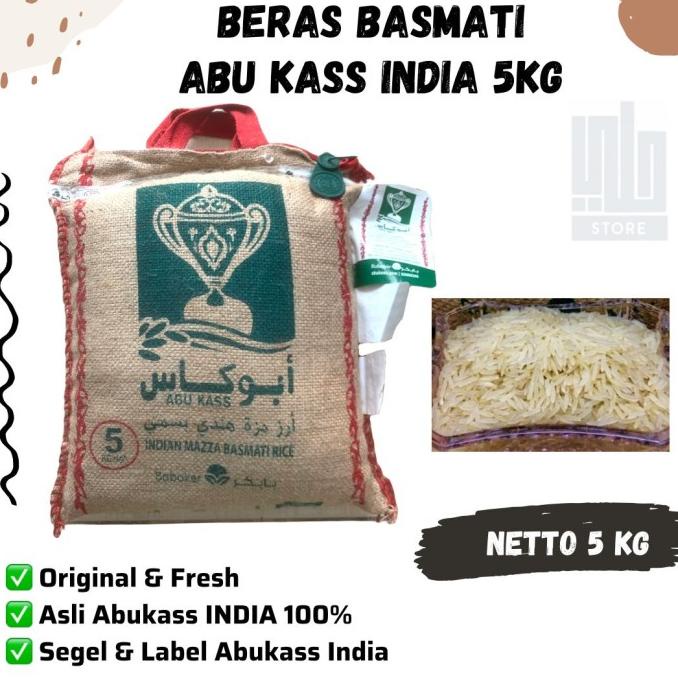 

BERAS BASMATI ABU KASS 5kg Karung Asli India Arab AbuKass abu-kas rice