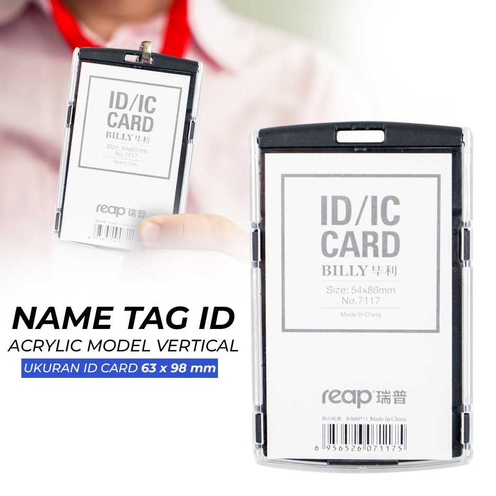 

REAP Name Tag ID Acrylic Model Vertical JM-061