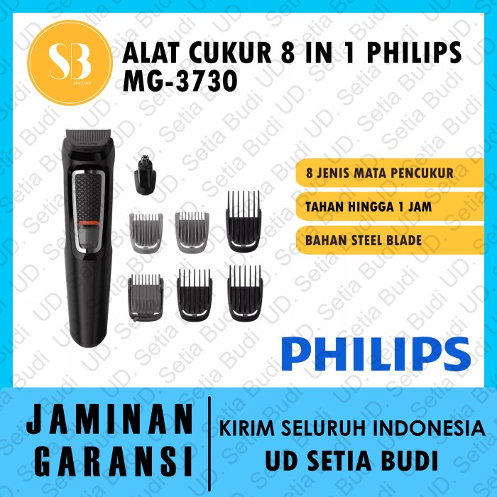 Alat Cukur Philips Multi Groom MG 3730 | MG3730 | MG-3730 - Penggoreng Rambut dan Jenggot