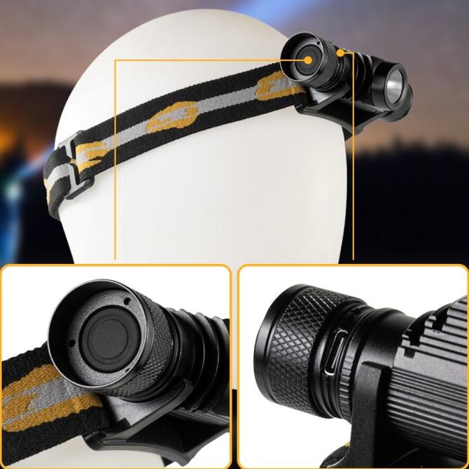 BORUIT D10 XML L2 Senter Kepala LED Headlamp Flashlight Headlight