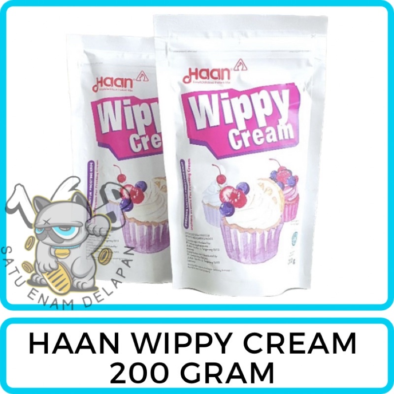 

Haan Wippy Whippy Whipped Cream Pouch 200 Gram Topping Bubuk Instant Ter