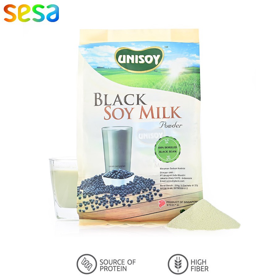 

➡✡✼ Unisoy - Organic Soy Milk Black Soya 256 g (8 Sachets @32 g) Big Sale