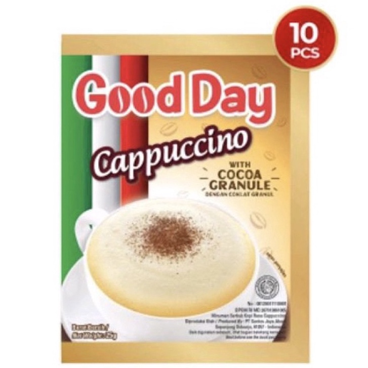 

Bestseller CAPPUCINO kopi good day cappuccino ( 10 sachet / renceng ) Ready stock