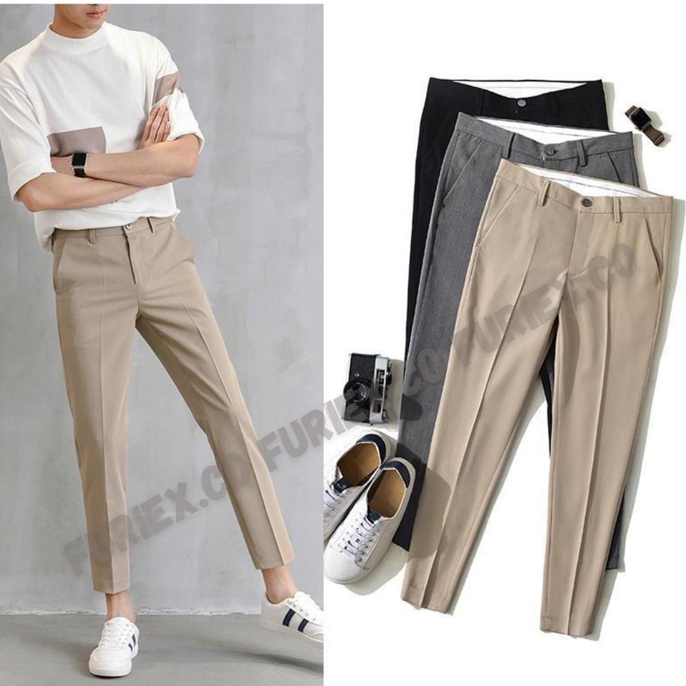 ANKLE PANTS CELANA ANKLE PANTS PANJANG PRIA CELANA ANKLE PANTS SLIM FIT CELANA SIRWAL