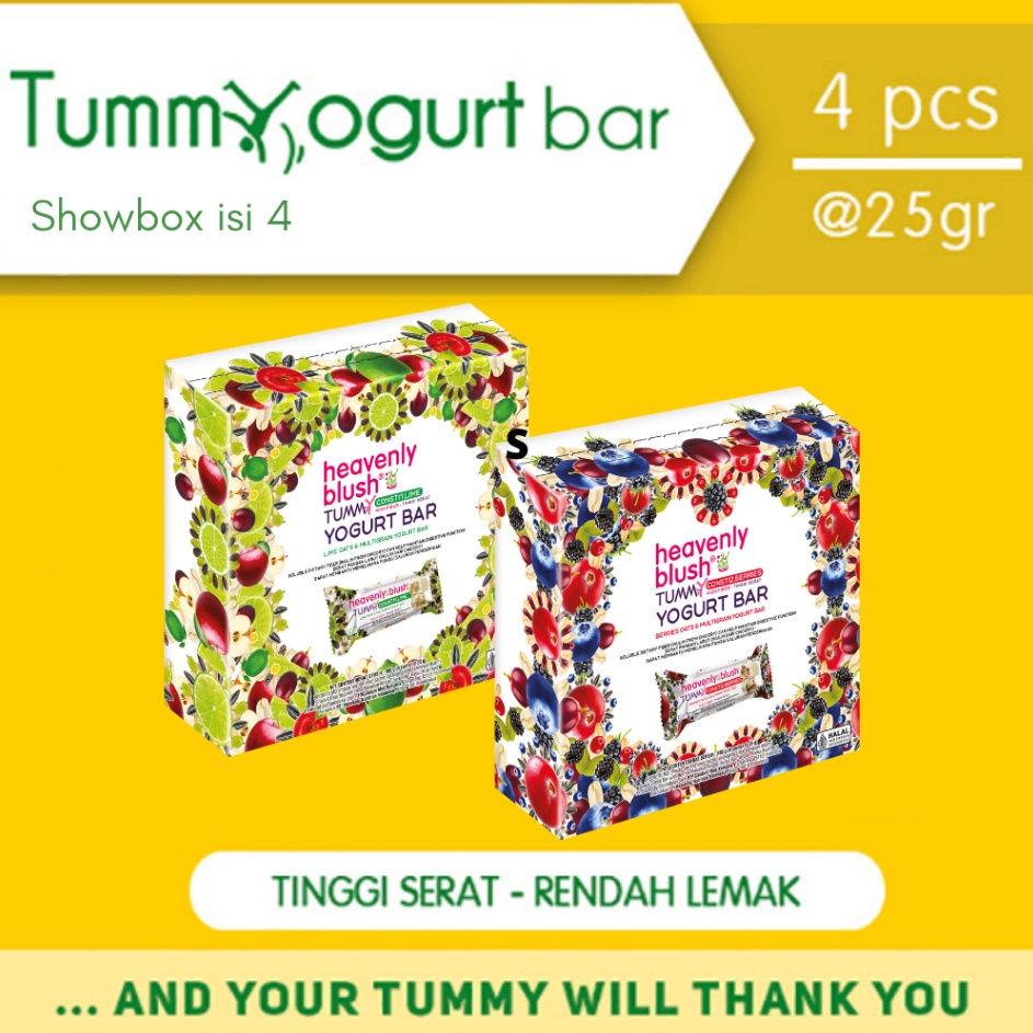 

Jual Heavenly Blush Tummy Yoghurt Bar Showbox isi 4 pcs [25gr x 4pcs] Hot Sale