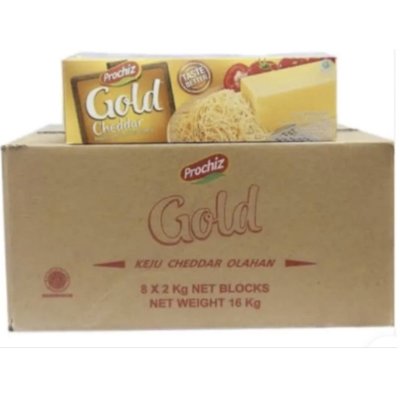 

Prochiz Gold Keju Cheddar Kemasan Dus 16 kg