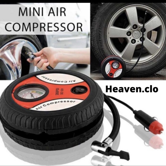 POMPA BAN MOTOR MOBIL SEPEDA / POMPA UDARA BAN MOBIL ELEKTRIK PORTABLE