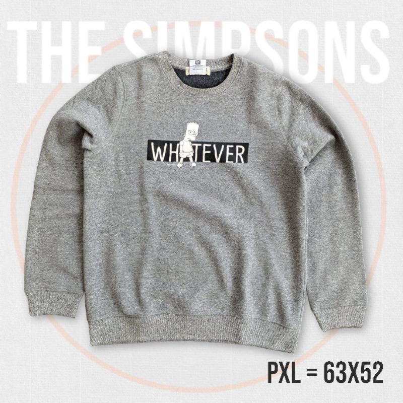Crewneck Sweater Bart Simpson Silver