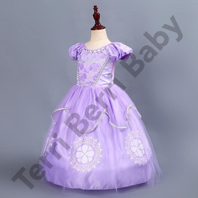 Dress Kostum Baju Princess Dres Princes Prinses Sovia Sofia The First Anak Kostum Sofia The First An
