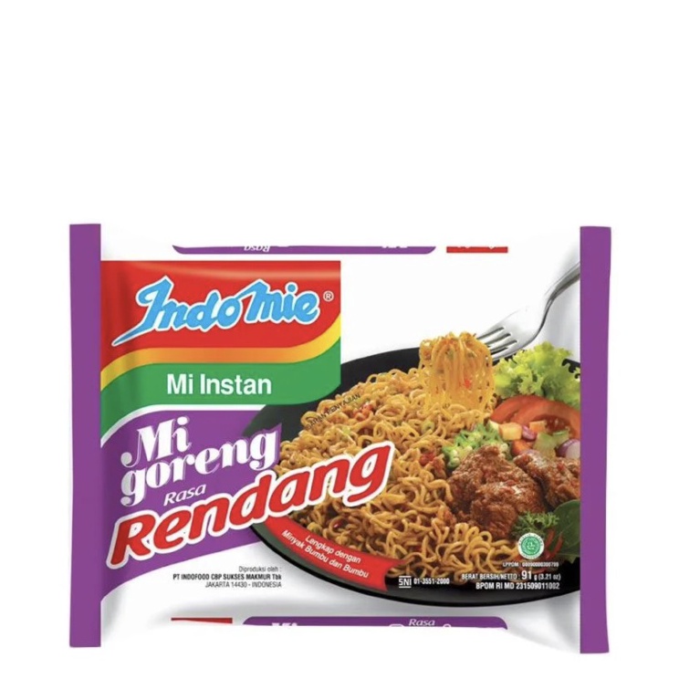 

➺➩⋆❀ Indomie Mi Instan Goreng Rendang 91 gr x 2 Terbaru