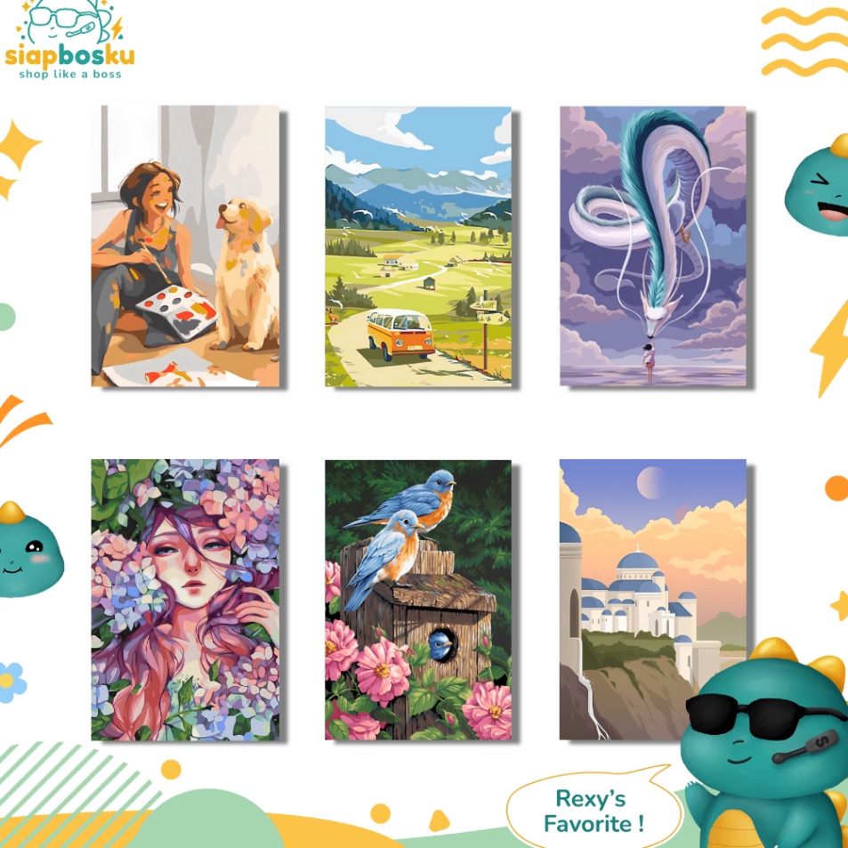 

Kirim Langsung PAINT BY NUMBER 20x30 CM AESTHETIC KANVAS LUKIS ANIME LANDSCAPE PAINTING KIT