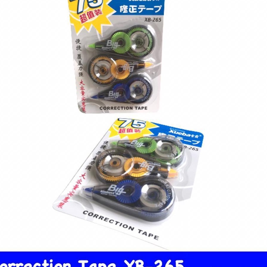 

GSSZ9440 MEGA SALE Correction Tape XB-265 Tipex Rol (isi 3 pcs)