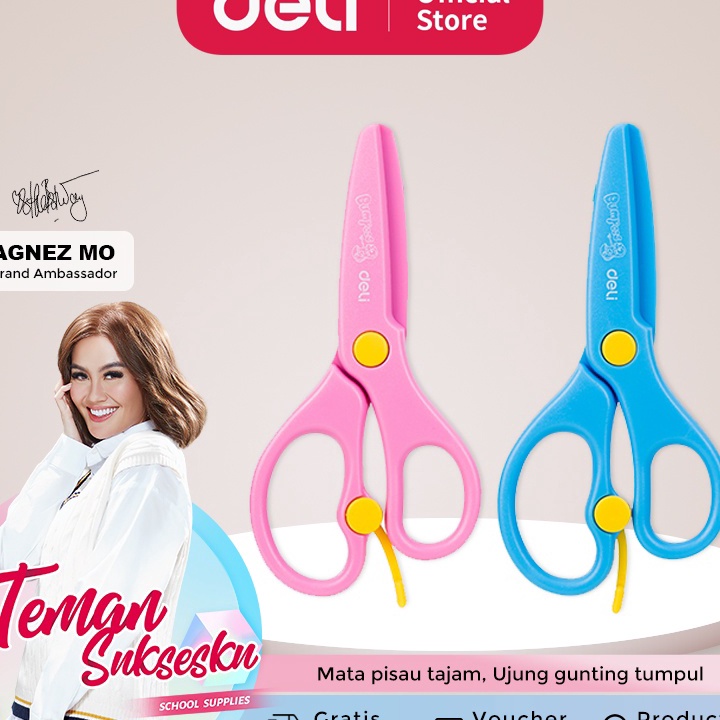 

DKDB0654 [PROMO MURAH!!!] Deli Gunting Anak Plastik Deli ED60402 tip tumpul untuk penggunaan yang aman desain trendi ED60402