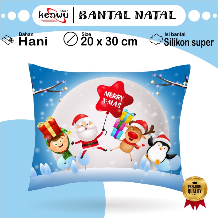 Bantal Natal 20x30 cm Part 5 #MC 041-050 / Bantal Merry Chritmas / Kado Natal / Hadiah Natal