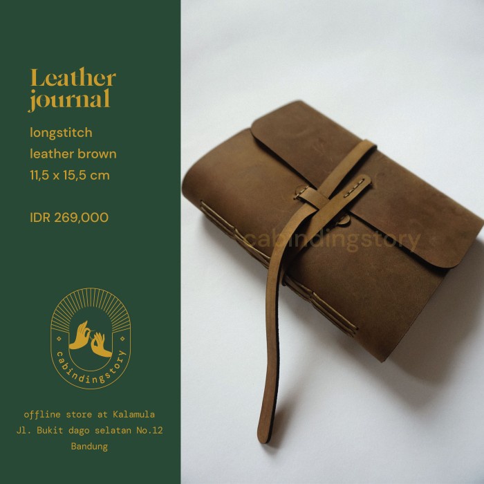 

Terlaris Leather Journal / Notebook - Brown - A6 - Cabindingstory