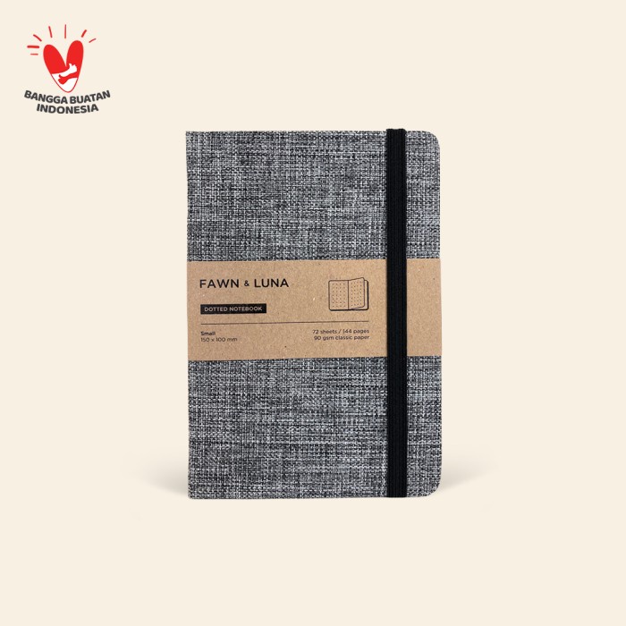 

Terlaris A6 Notebook - Plain / Dotted Paper - Tartan Grey Fabric