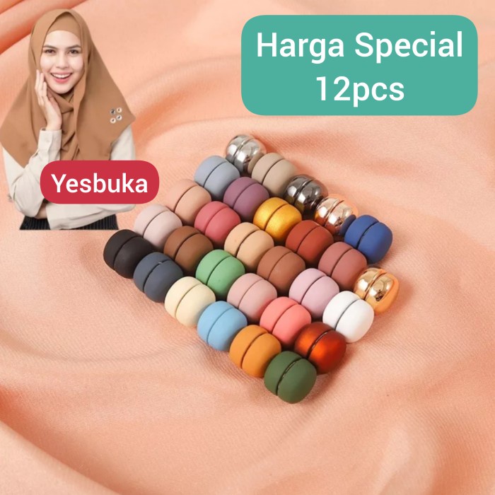 

Terlaris 12Pcs Hijab Magnet Warna Tulis Di Catatan