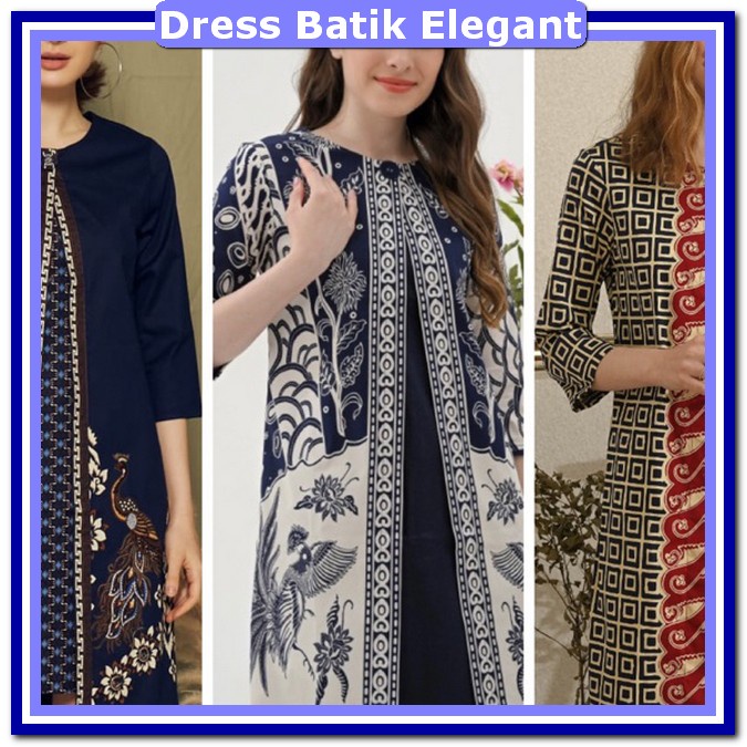 Baju Batik Wanita Modern Kantor Elegan Premium Baj Bj Bathiek Dress Wanita Kondangan Elegan Tunik Ko
