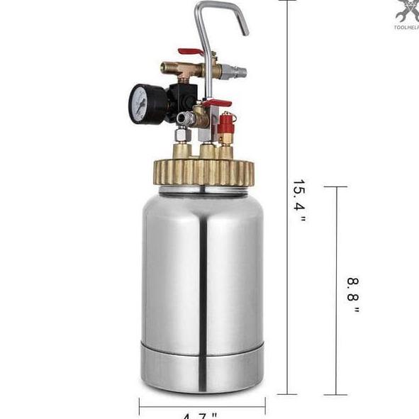 2L Pressure Pot Tank With Air Spray Gun And Regulator Izadin258
