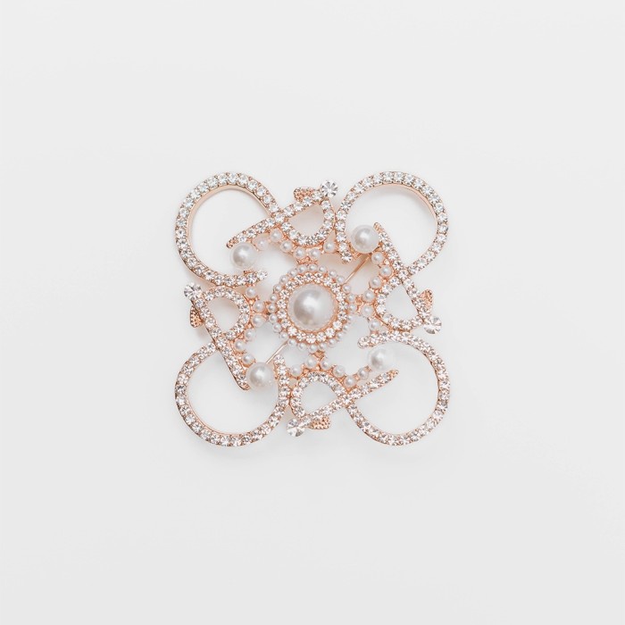 JENNA & KAIA - AIZA BROOCH ROSE GOLD - PREMIUM BROS HIJAB