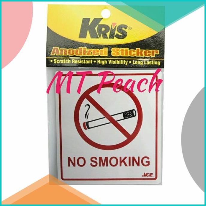 

KRIS STIKER NO SMOKING SIGN LABEL ANODIZED STIKER 20JVLZ3 sparepart