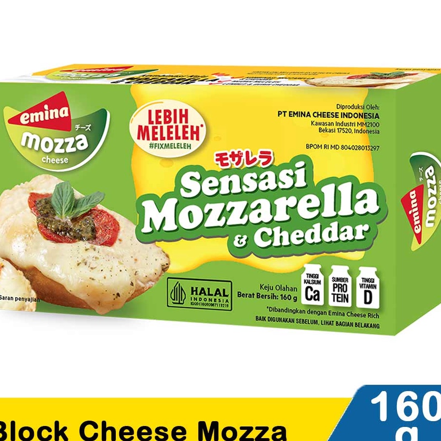 

Terkini Keju Emina Cheese Mozza 160gr / Keju Mozzarrela & Cheddar Best Product