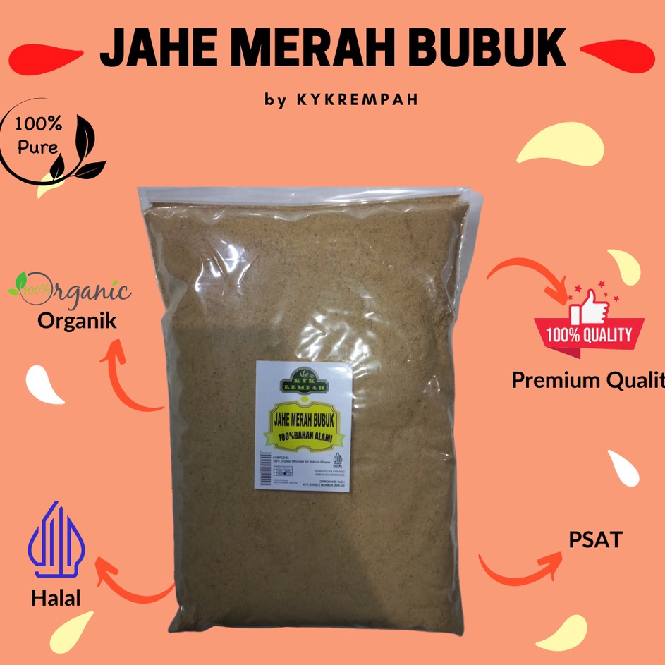 

Murah Jahe Merah Bubuk Murni [ 500 gram], Tanpa Gula