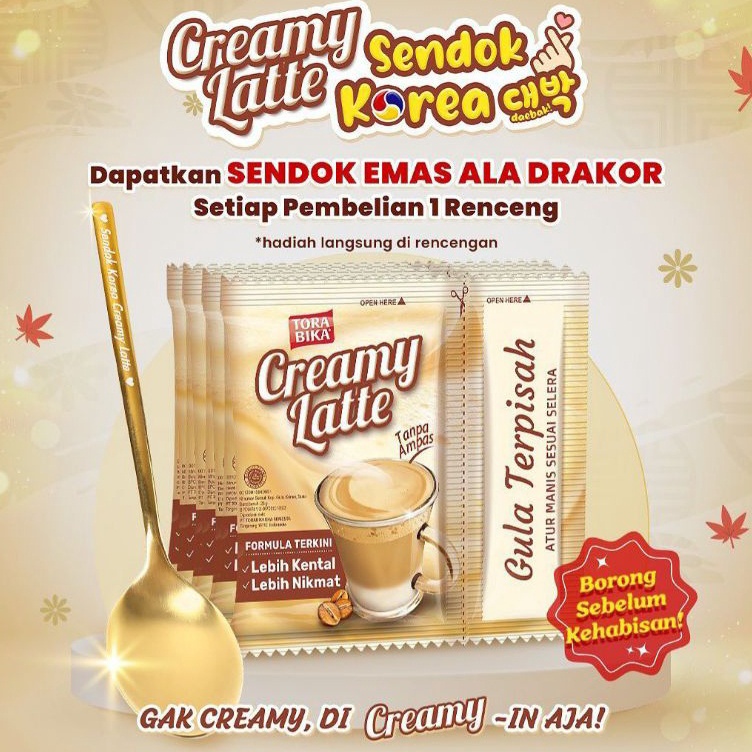 

GROSIRAN MURAH Torabika Creamy Latte isi 10sachet Exp May 2024