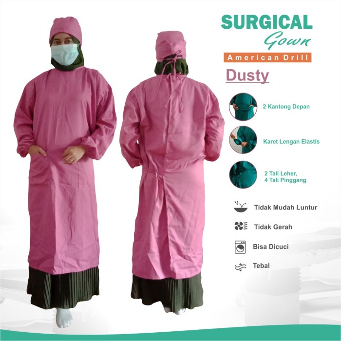 Terlaris Apd Gown Medis American Drill Hazmat Gown Apd Surgical Baju Apd Gown