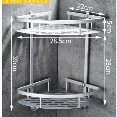 #####] rak sudut kamar mandi segitiga stainless 2 tingkat