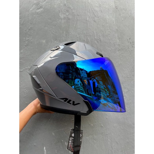 GRATIS SPOILER HELM ALV ULTRON SOLID SNI VISOR REVO BLUE