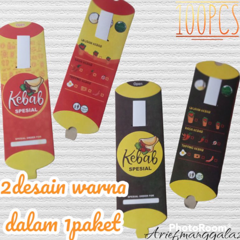 

[PRODUK AWES991] 100pcs kertas kemasan/dus kebab +tarikan 56